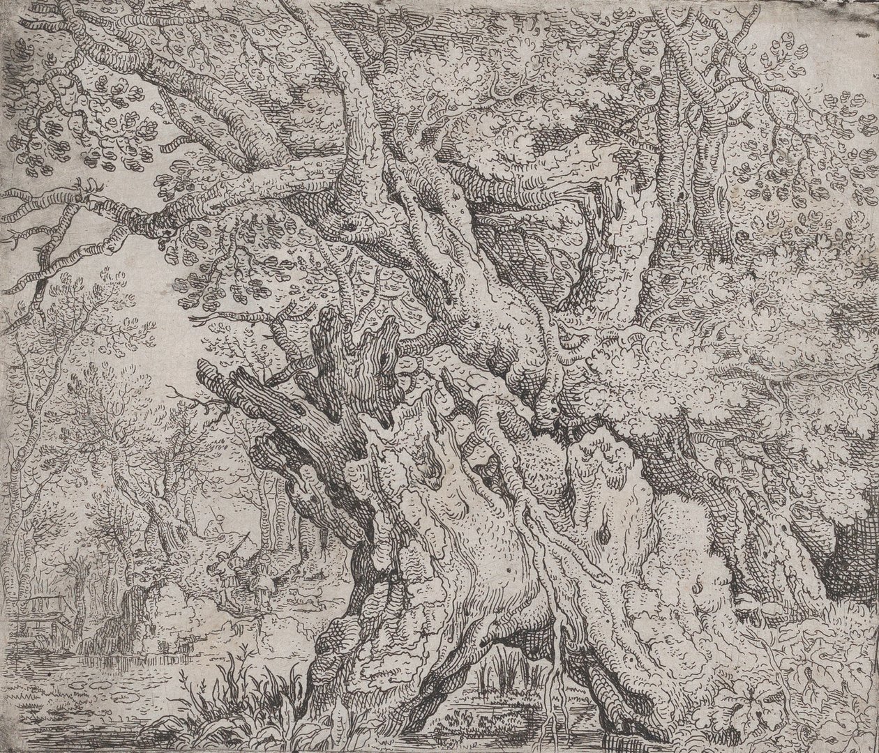 Árvore Nodosa, c. 1608-09. de Roelandt Savery