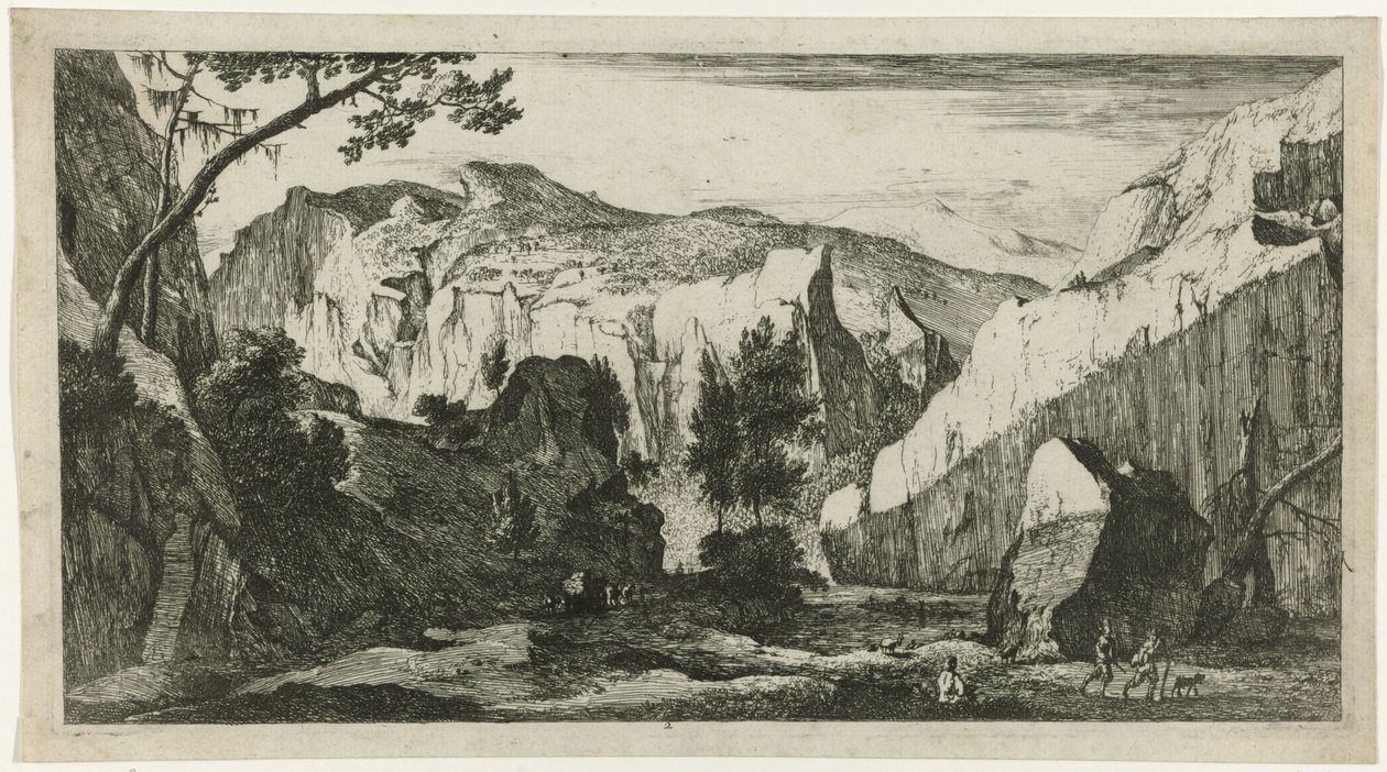 Paisagem de montanha com rochas
Paisagens tirolesas (título da série) de Roelant Roghman