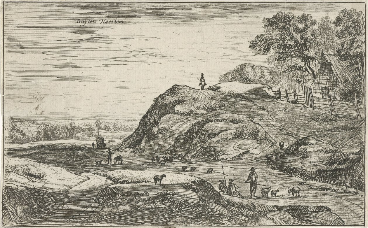 Vista exterior de Haarlem
Buyten Haerlem (título sobre o objecto)
Landscapes of the Northern Netherlands (Roelant Roghman) (título da série) de Roelant Roghman