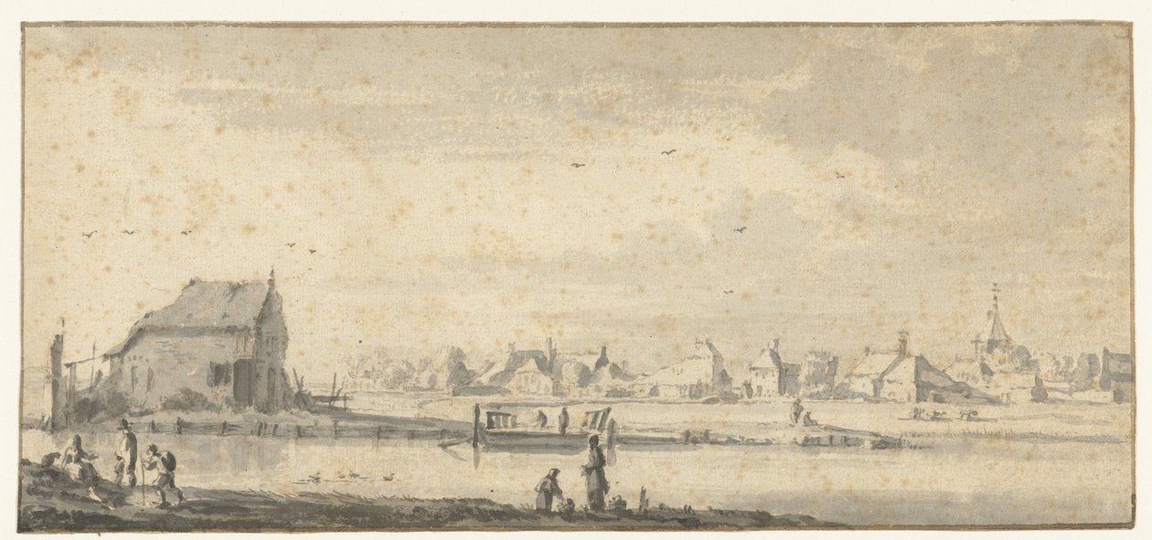 Vista de Sloterdijk, perto de Amsterdã de Roelant Roghman