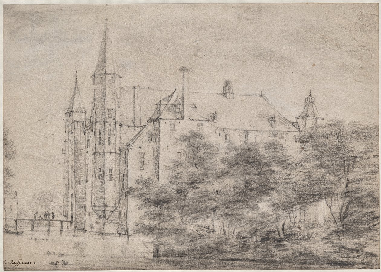 Castelo de Zuylen perto de Utrecht de Roelant Roghman