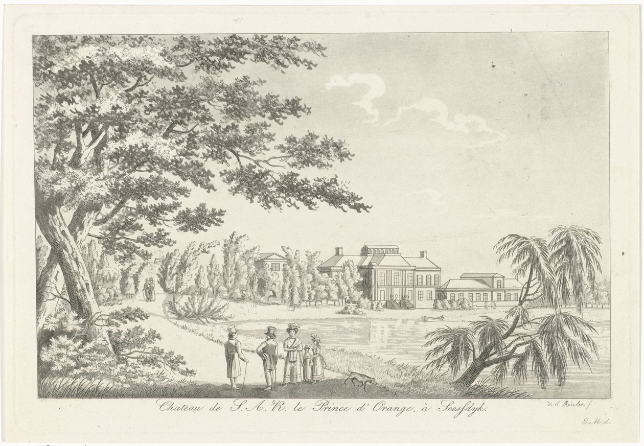 Vista do Palácio Soestdijk de Roelof van der Meulen