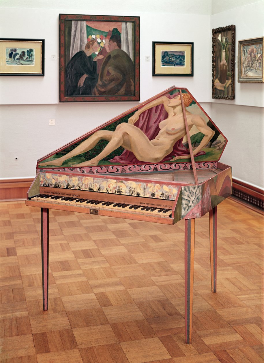 Virginals, pintado por Roger Fry (1866-1934) para as oficinas Omega de Roger Eliot Fry