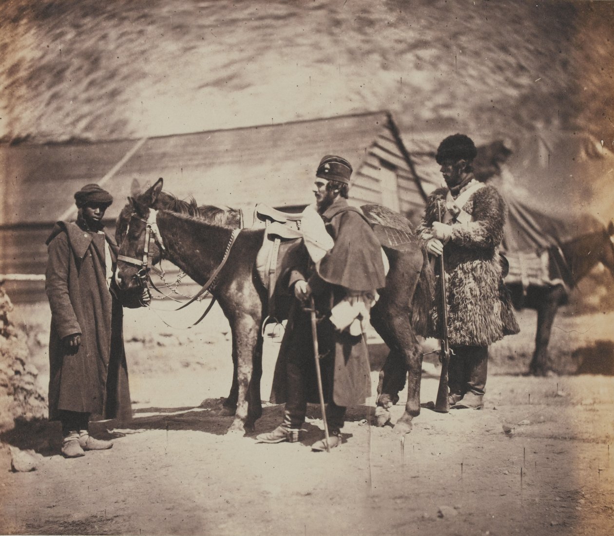 Capitão Burnaby, Grenadier Guards e Nubian Servant de Roger Fenton