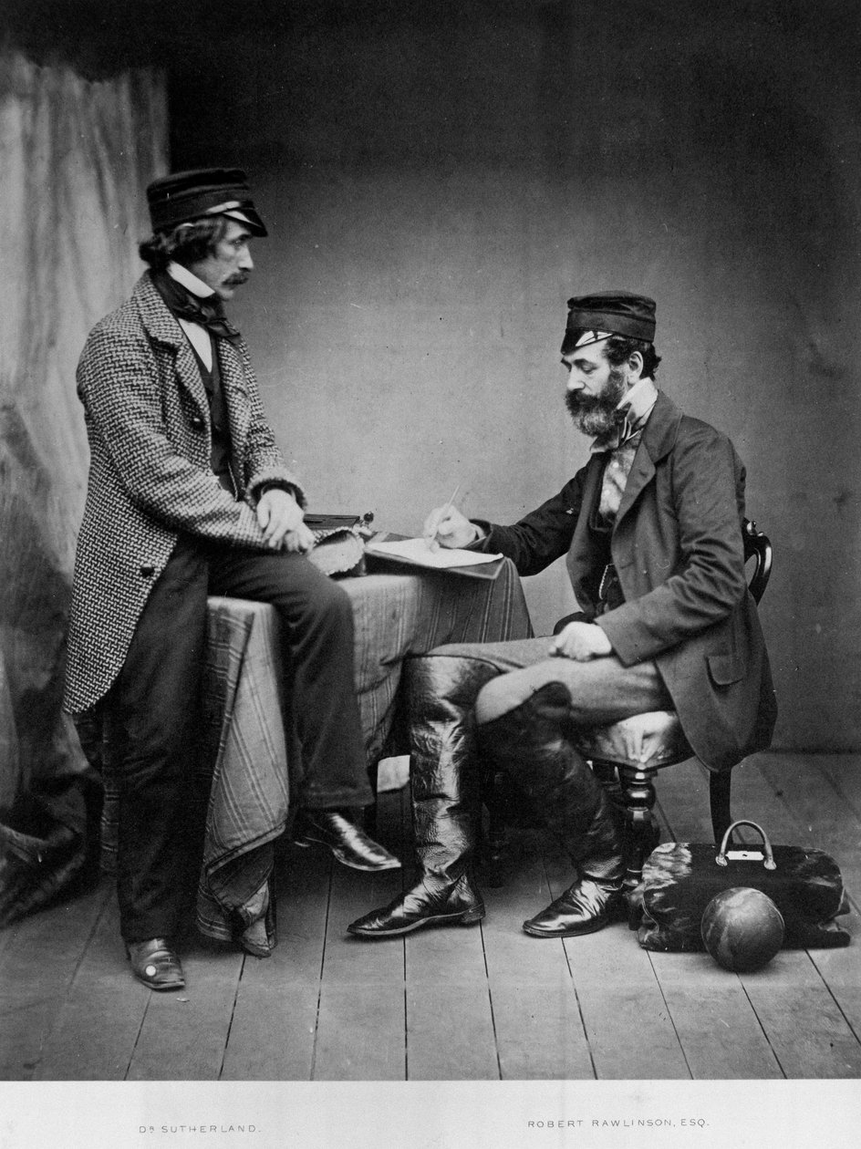 Dr. Sutherland e Robert Rawlinson, 1855 de Roger Fenton