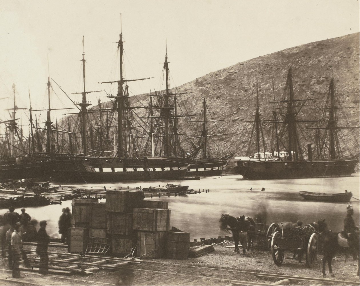 Cabeça do porto, Balaklava, Rússia de Roger Fenton