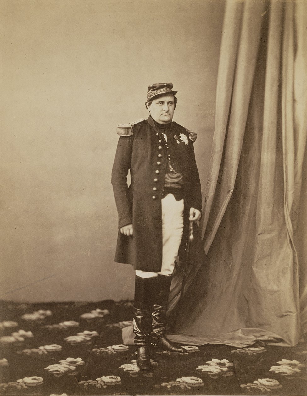 Napoleão-José-Carlos-Paulo (1822-91) Príncipe Napoleão, 1855 (foto sépia) de Roger Fenton