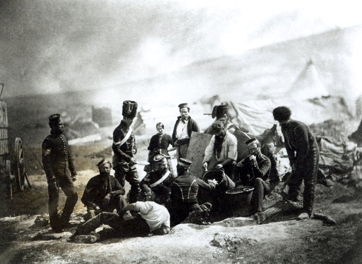 Soldados na Crimeia, c.1855 de Roger Fenton