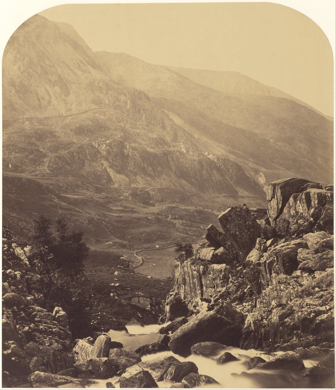 Vista, de, Ogwen, quedas, em, nant, Ffrancon de Roger Fenton