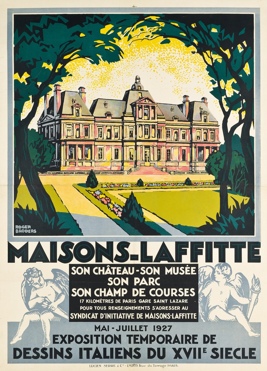 Cartaz publicitário da Maisons Laffitte de Roger Broders