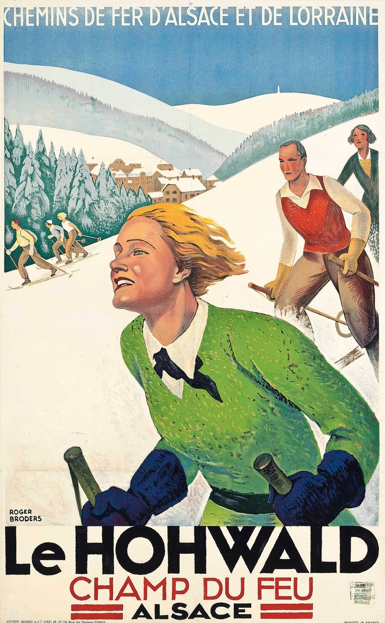 Le Hohwald, c.1930 (litografia a cores) de Roger Broders