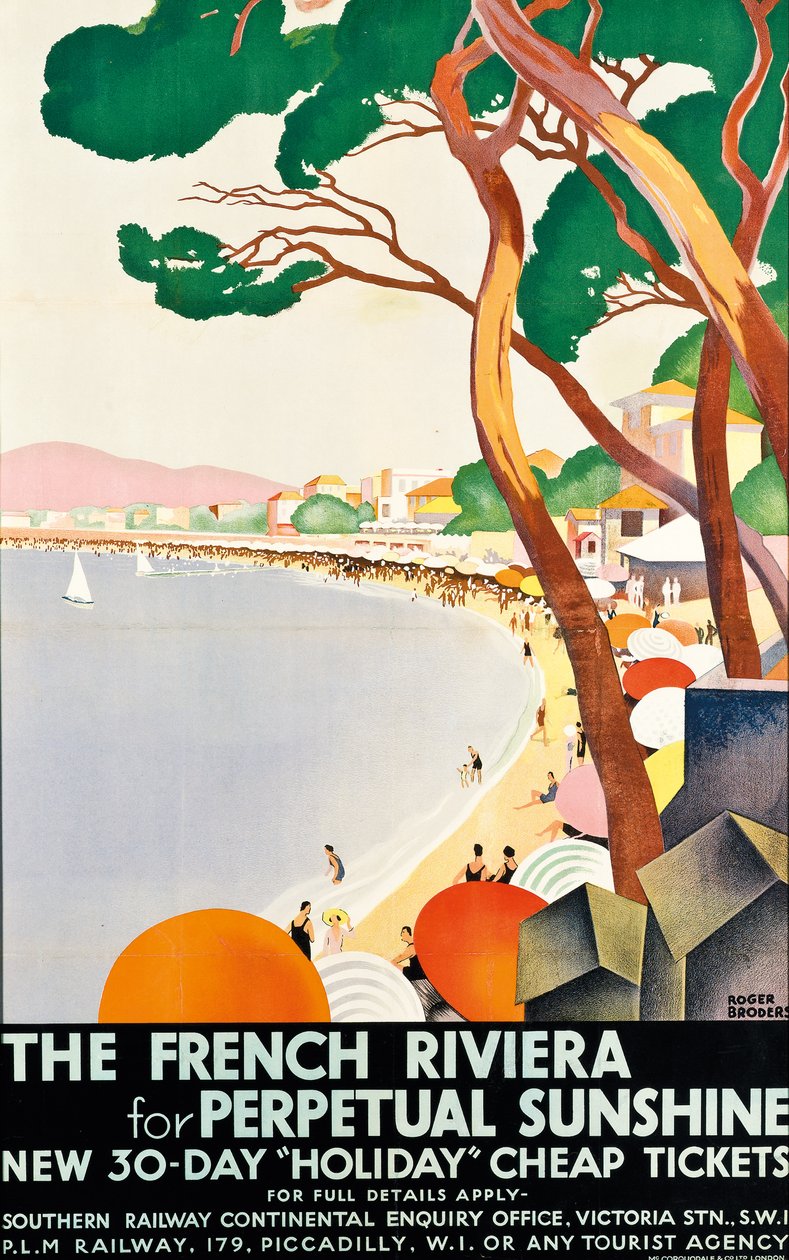 A Riviera Francesa para um sol eterno de Roger Broders