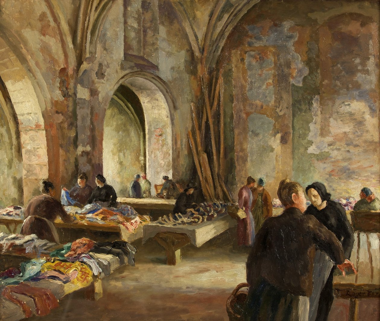 Mercado em uma Igreja em Desuso na França de Roger Eliot Fry