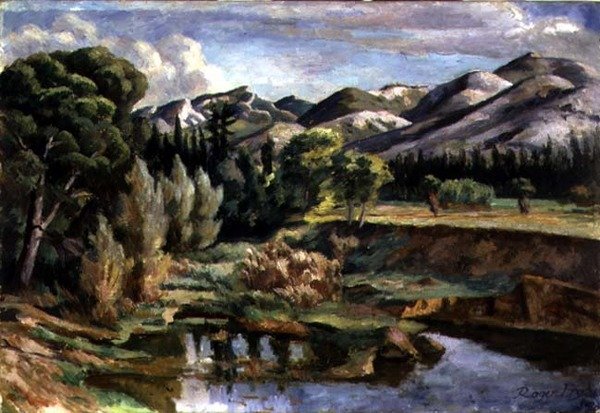 Cena em França (óleo sobre tela) de Roger Eliot Fry
