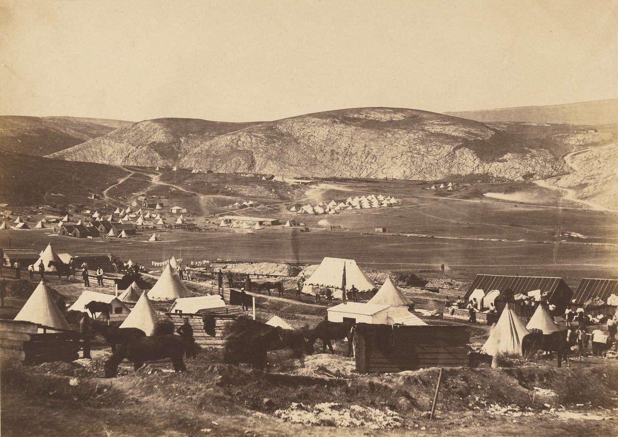 Acampamento do 5.º Regimento de Dragões da Guarda de Roger Fenton