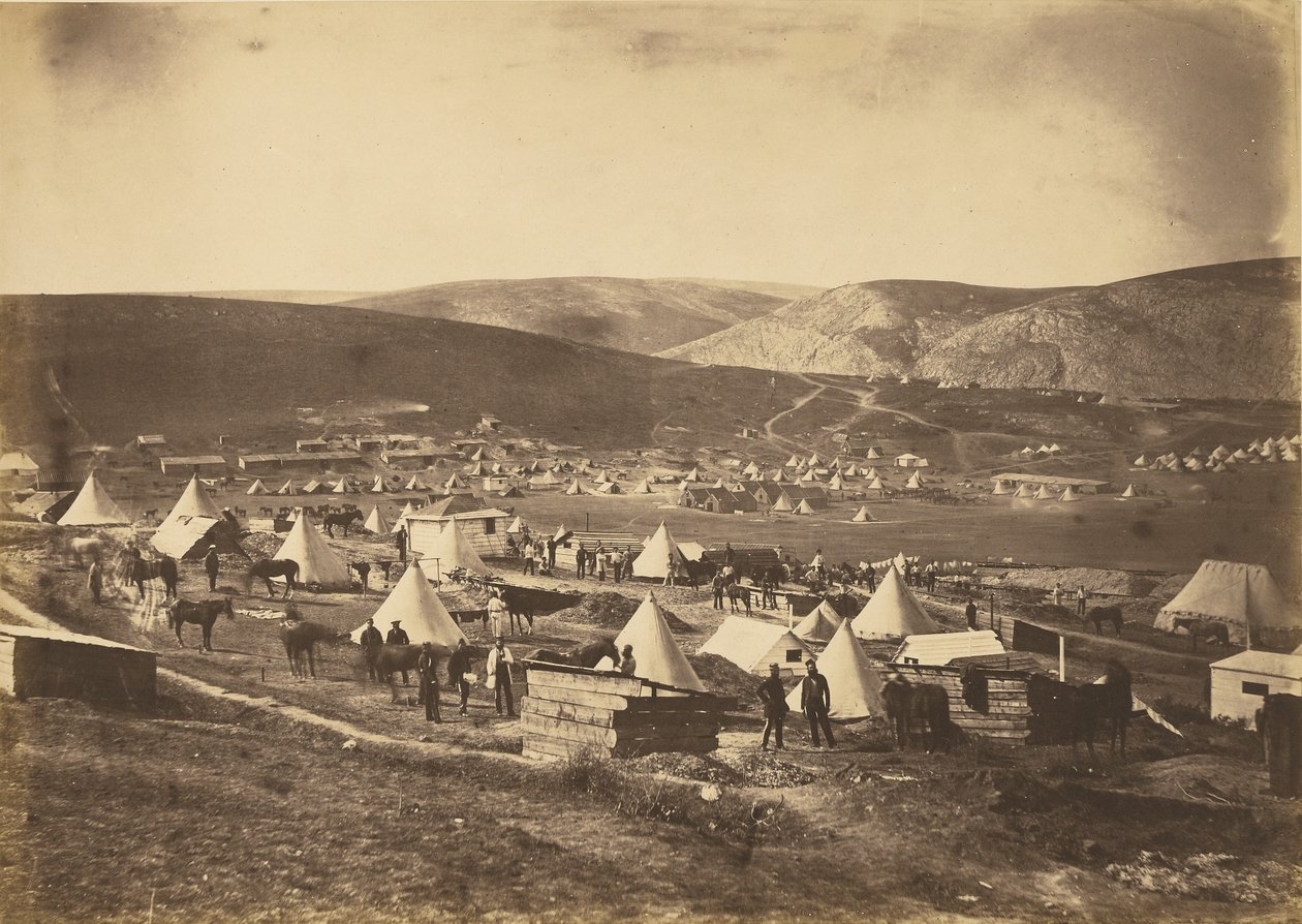 Acampamento do 5.º Regimento de Guardas Dragões de Roger Fenton