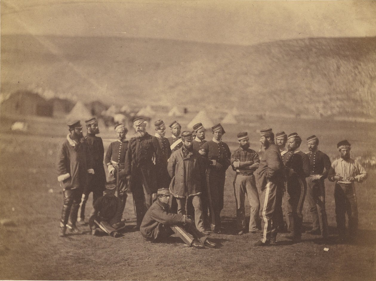 Coronel Doherty, oficiais e soldados. 13.º Dragões Ligeiros. de Roger Fenton