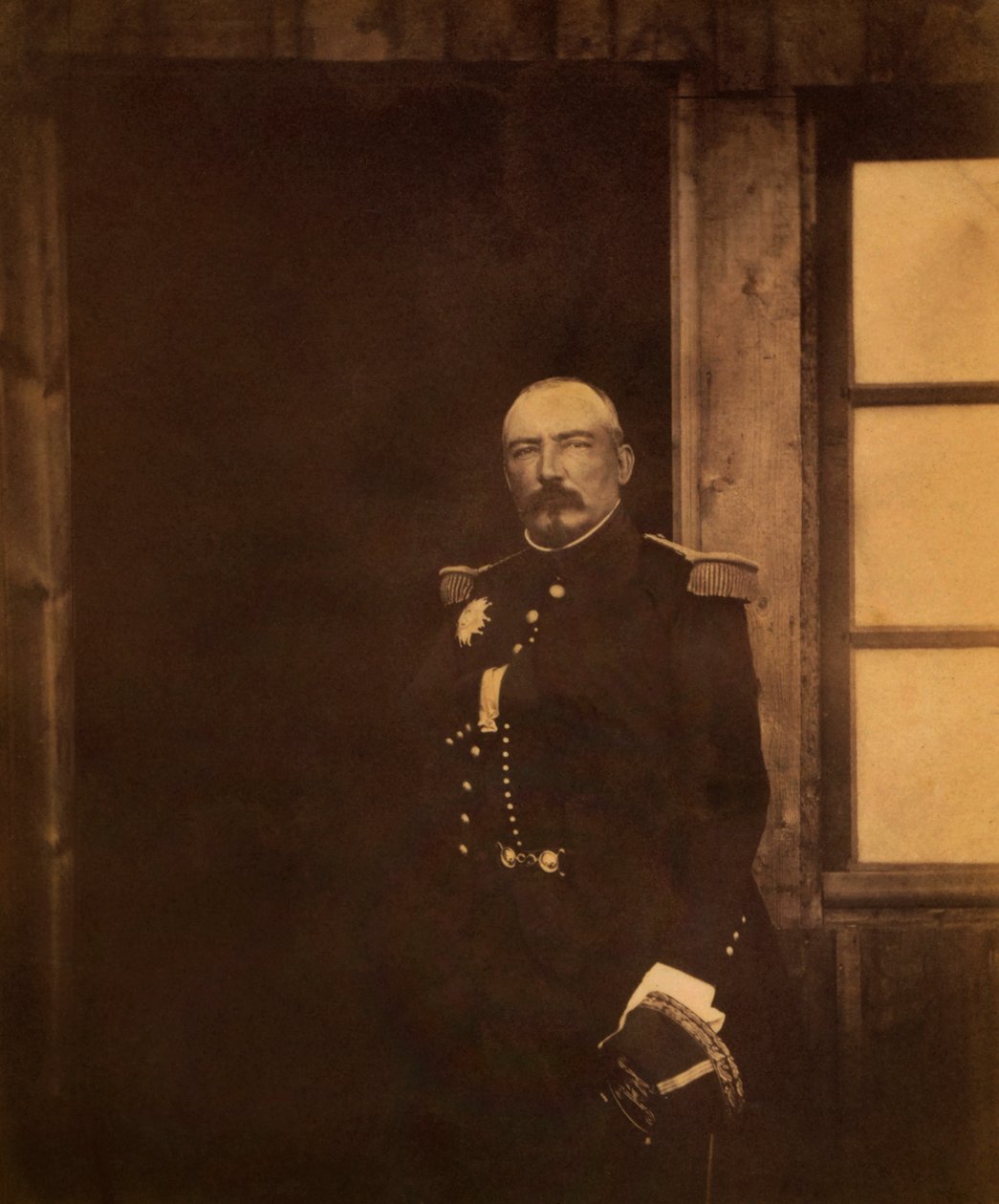 General francês Pierre Bosquet, Retrato de três trimestres, Guerra da Crimeia, Crimeia, Ucrânia de Roger Fenton