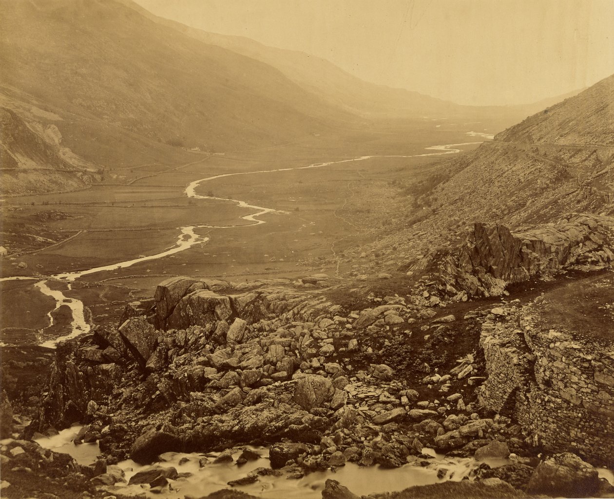 Glyn Francon, do lago Ogwen de Roger Fenton