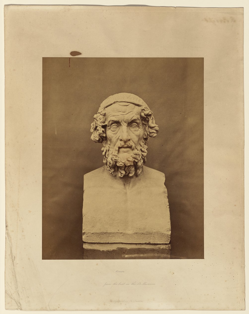 Homero, a partir do busto no British Museum de Roger Fenton