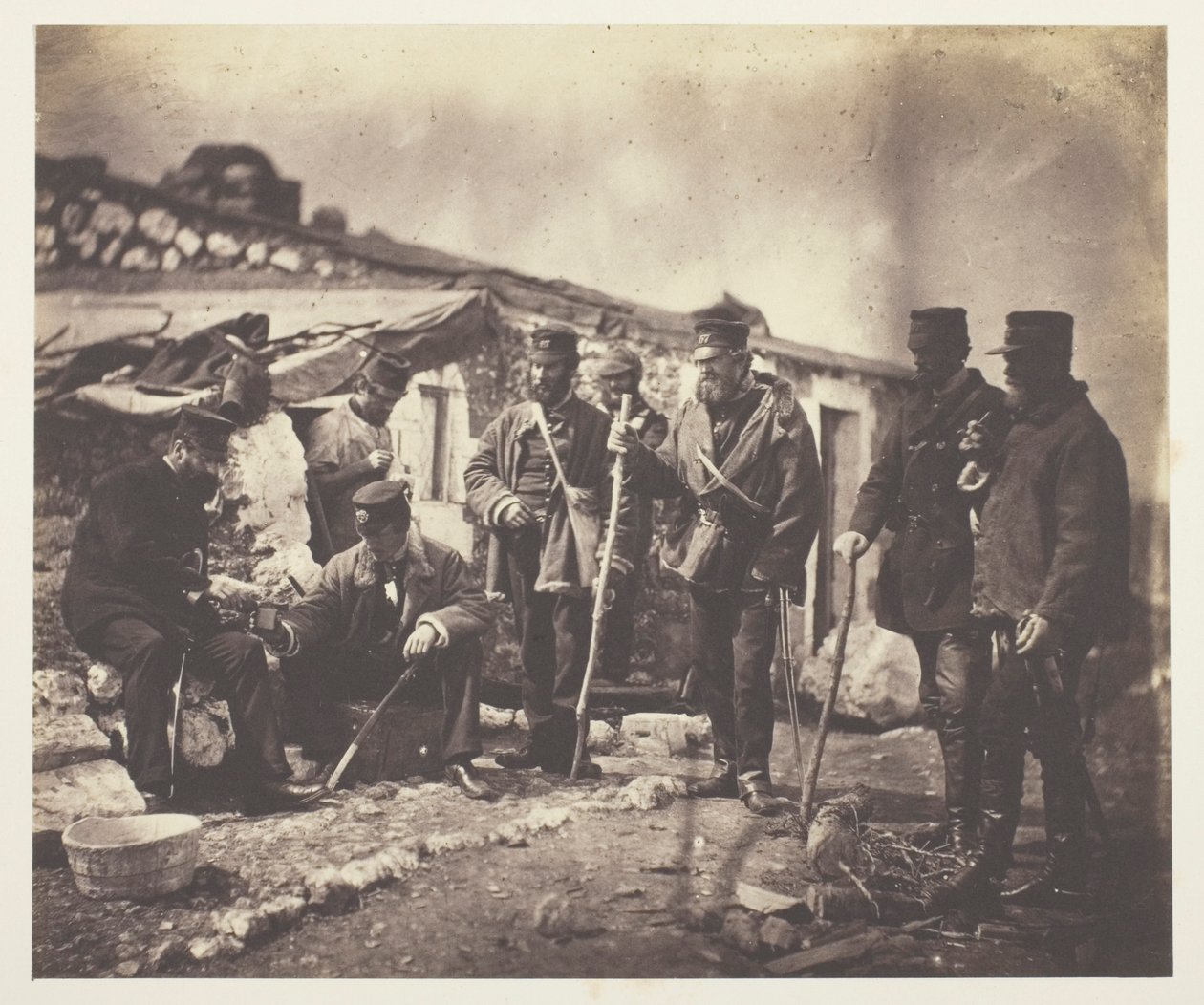 O tenente-coronel Shadforth e os oficiais do 57.º regimento de Roger Fenton