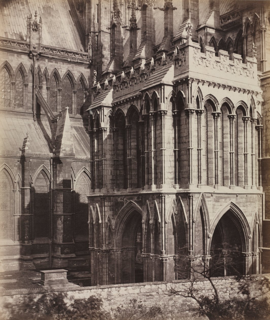 Catedral de Lincoln: Alpendre da Galiléia, c. 1857 de Roger Fenton