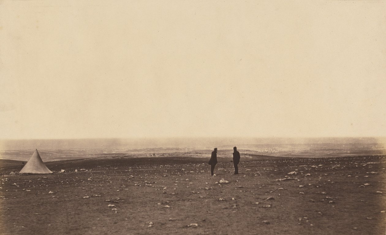 Agentes no posto de vigia em Cathcarts Hill de Roger Fenton