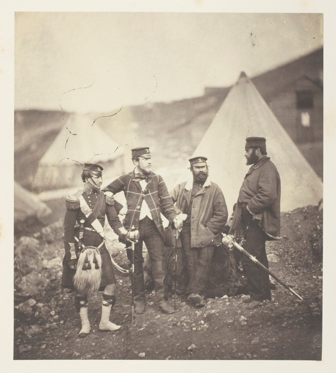 Oficiais do 42.º Regimento de Highlanders de Roger Fenton