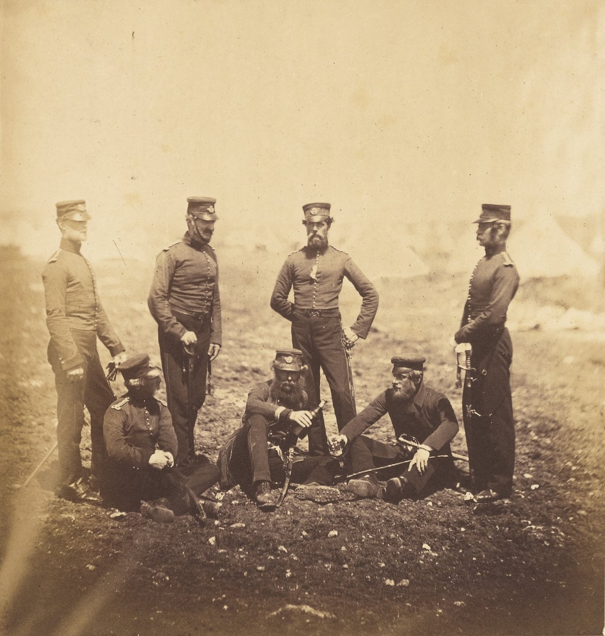 Oficiais da 68.ª Infantaria Ligeira de Roger Fenton