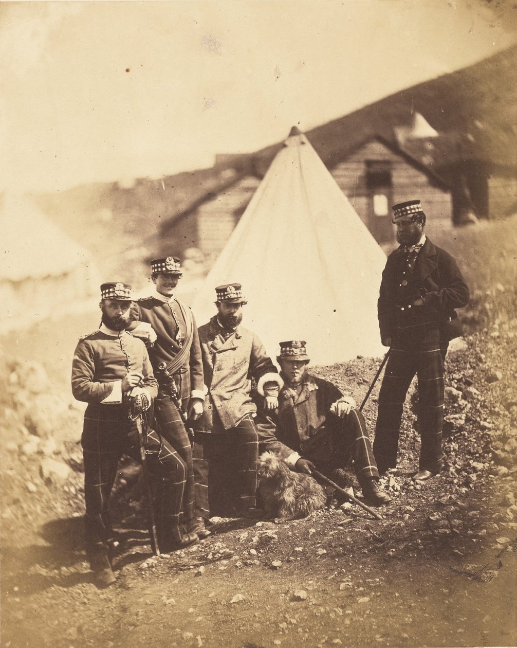 Oficiais do 71.º Regimento Highlanders de Roger Fenton