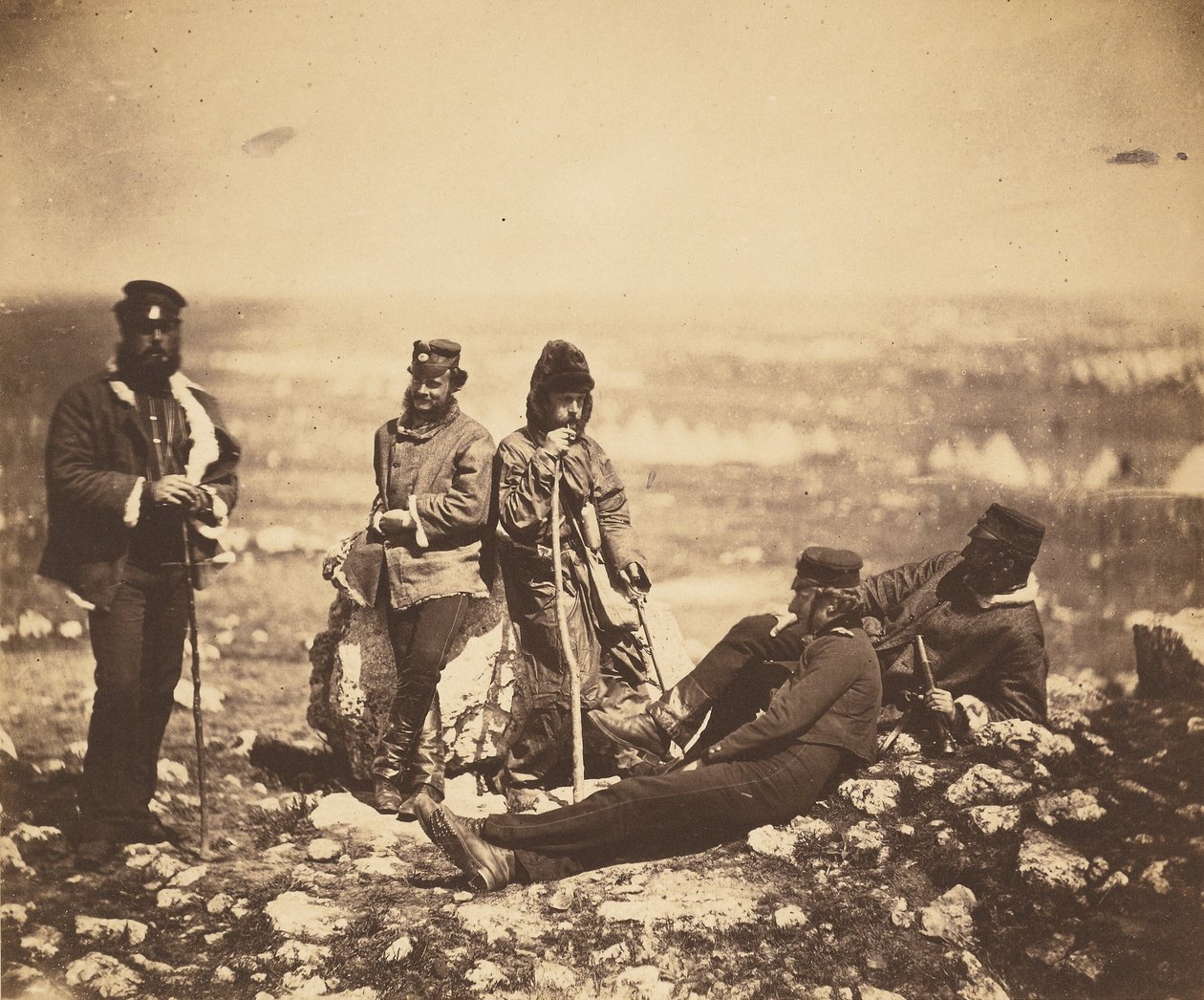 Oficiais do 89.º Regimento em Cathcarts Hill de Roger Fenton