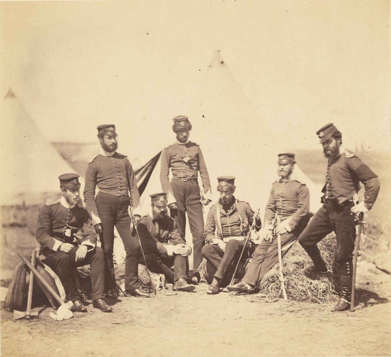 Oficiais do 90.º Regimento. de Roger Fenton