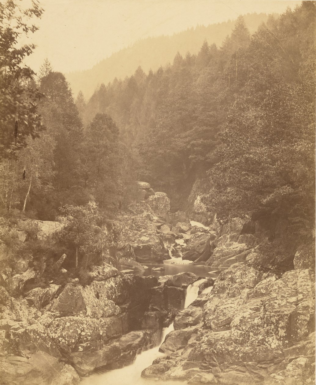 No Llugwy, abaixo das cataratas Swallow. de Roger Fenton