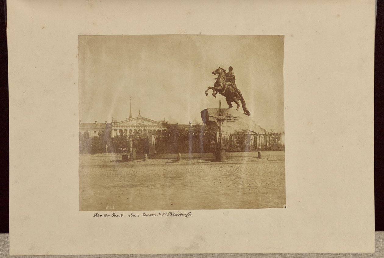 Pedro, o Grande, Praça Isaac, São Petersburgo [sic] de Roger Fenton