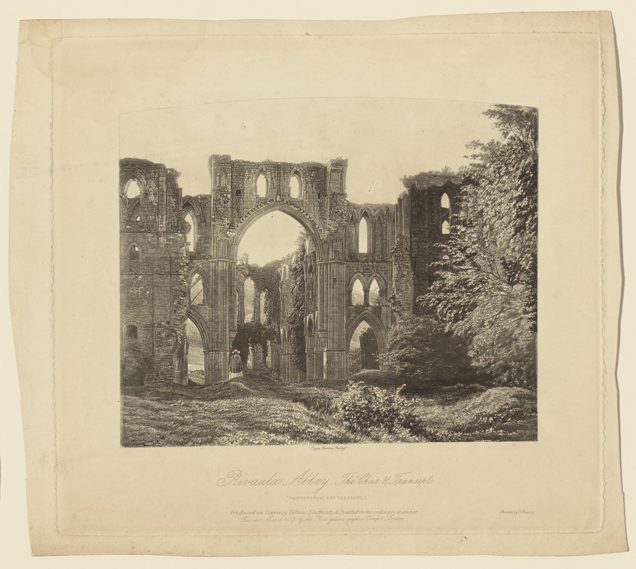 Abadia de Rivaulx, o coro e o transepto de Roger Fenton