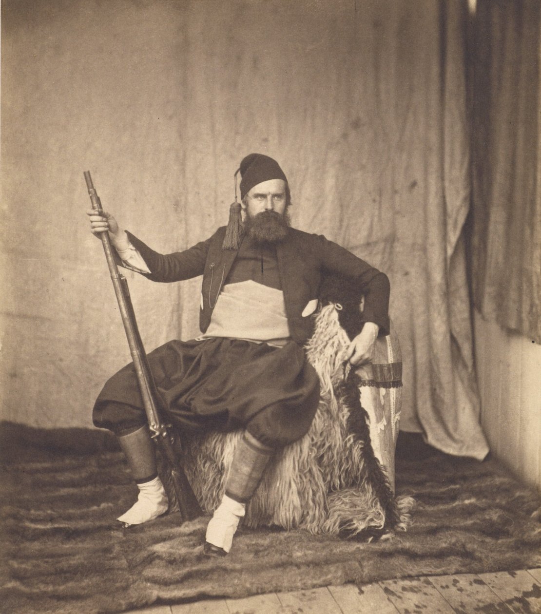 Auto-retrato em uniforme de zuavo de Roger Fenton