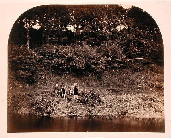 O Descanso do Guardião, Ribbleside de Roger Fenton