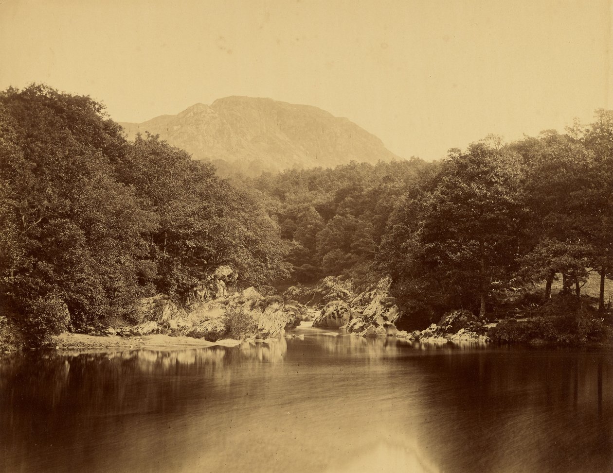 O Llyn Glas, no rio Conway de Roger Fenton