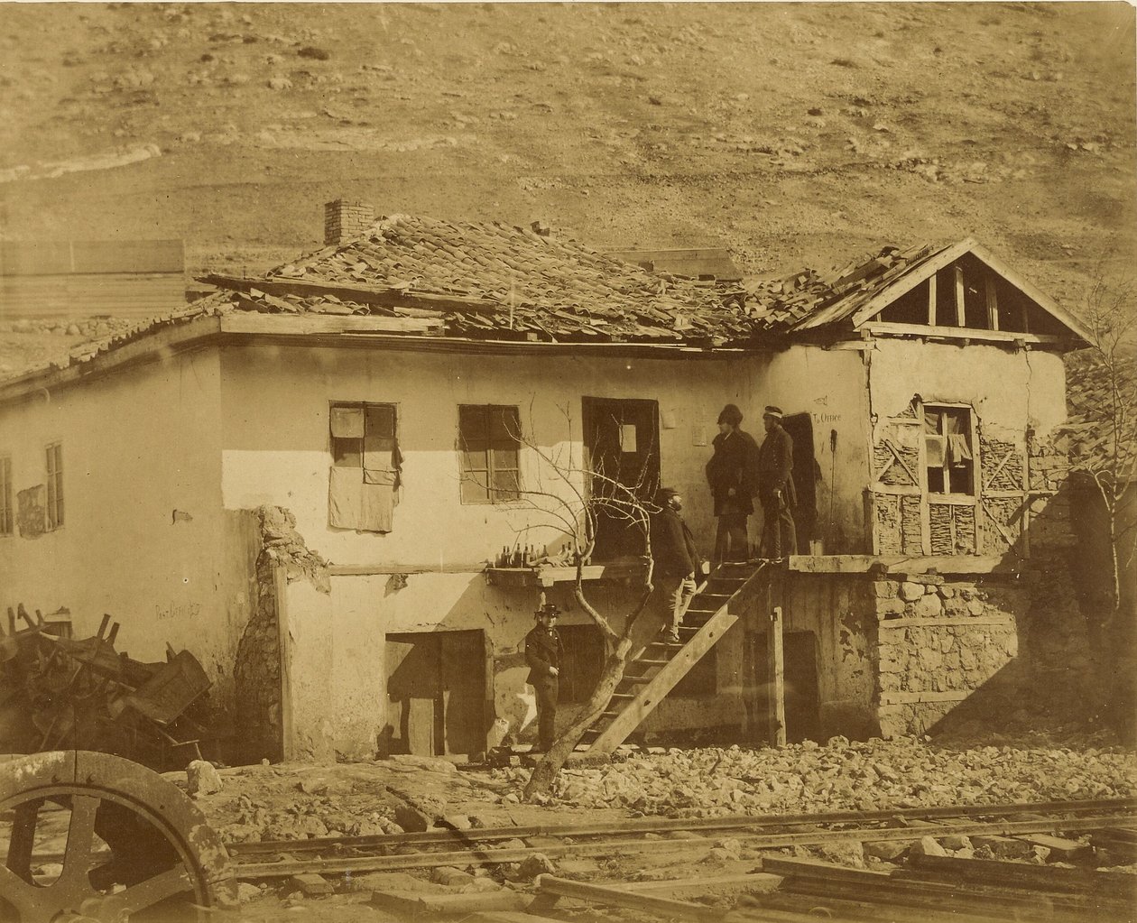 A antiga estação de correios, Balaklava. de Roger Fenton