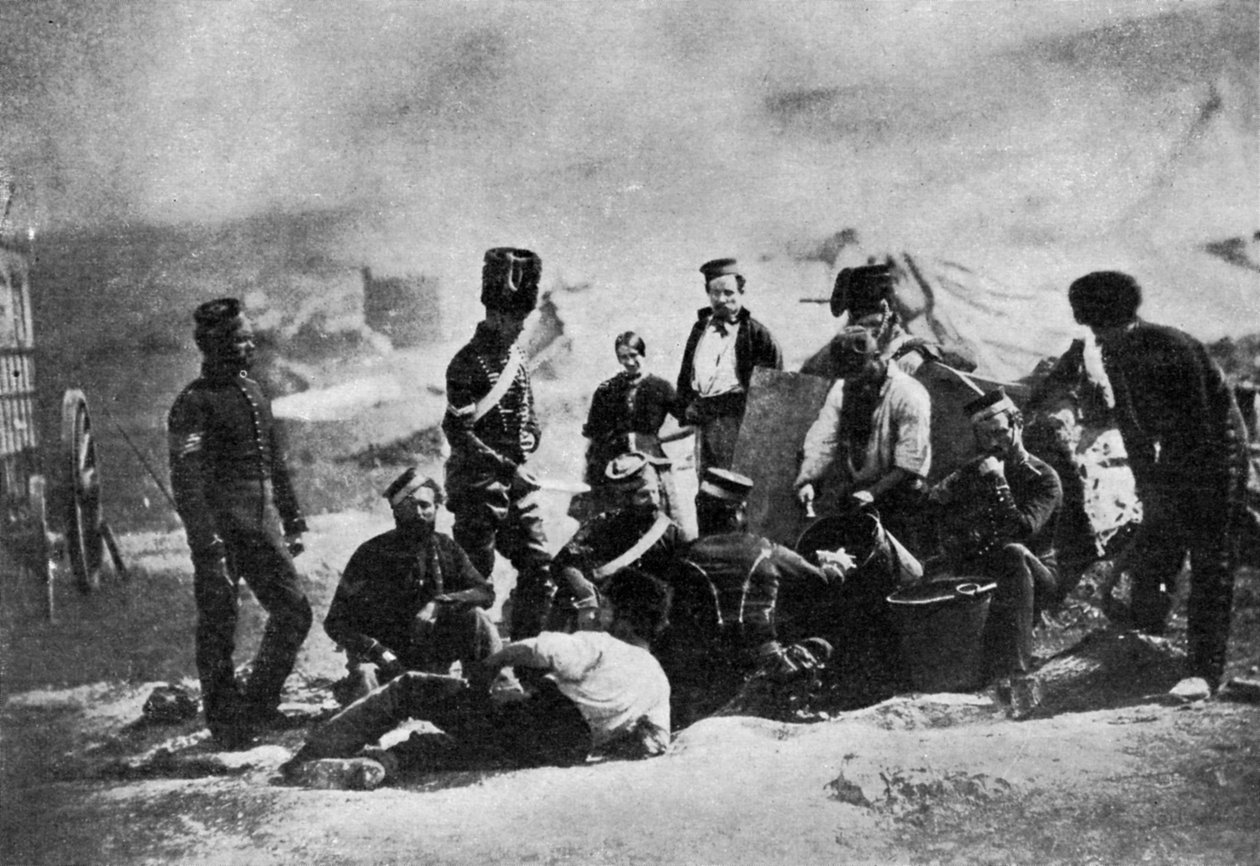 A casa dos cozinheiros do 8º Hussardos, Guerra da Crimeia, 1855, 1951 de Roger Fenton