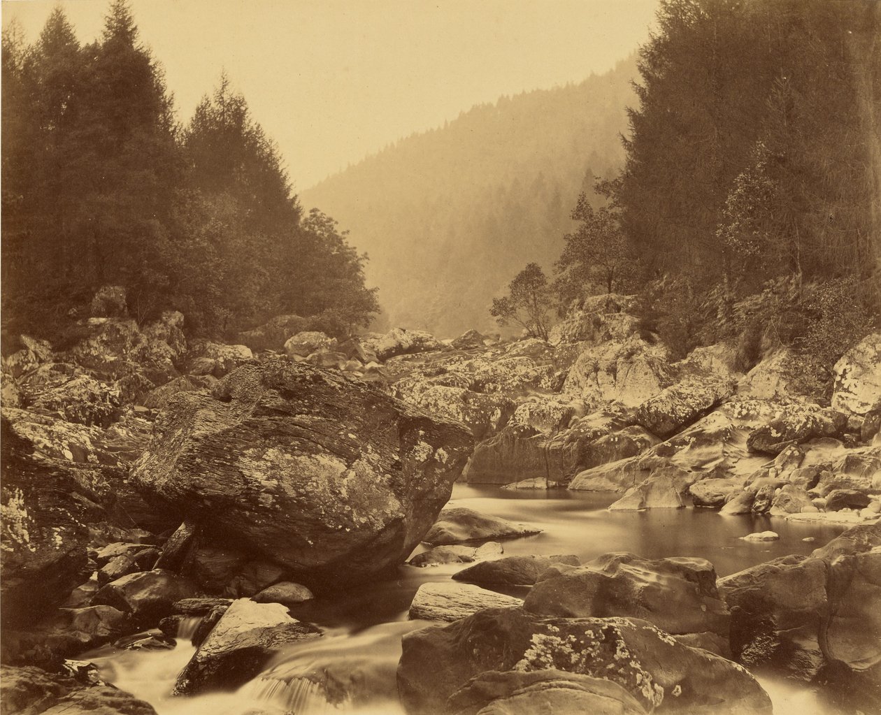 Poço de trutas no Llugury de Roger Fenton