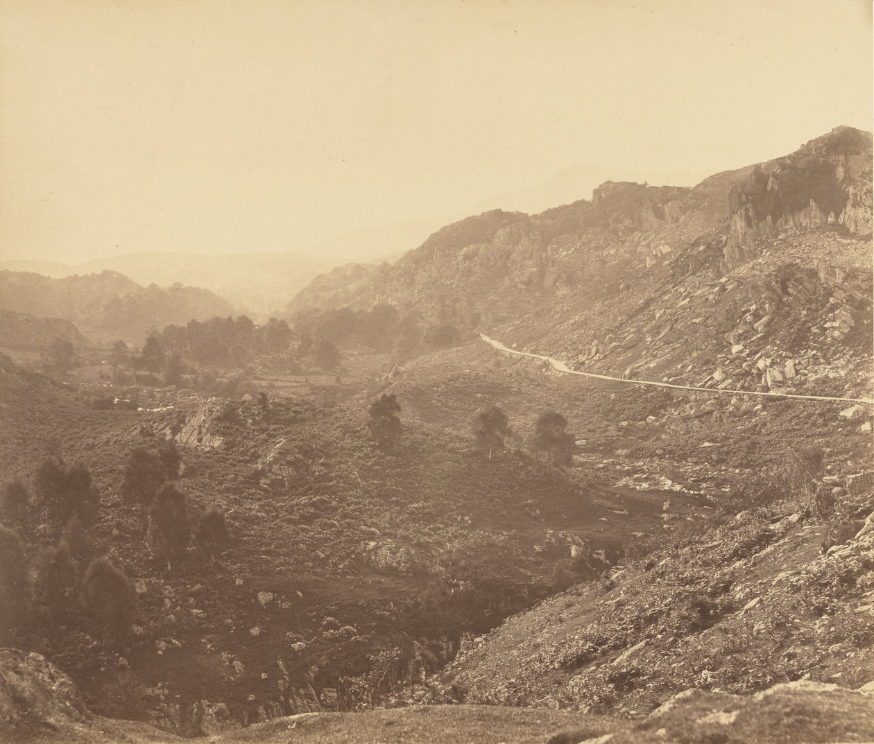 Vista de Dolwyddellan: tarde. de Roger Fenton