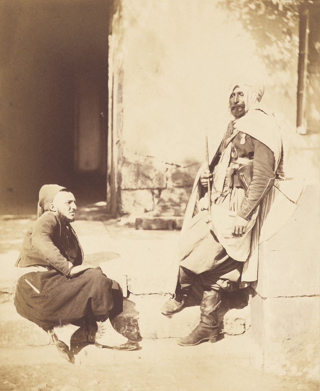 Zuavo e spahi, assistentes do marechal Pélissier de Roger Fenton