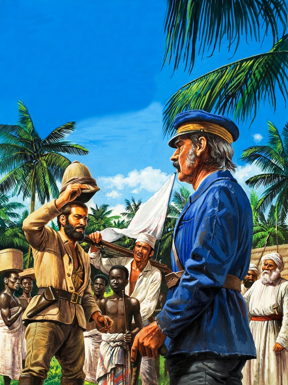 Henry Stanley cumprimenta David Livingstone de Roger Payne