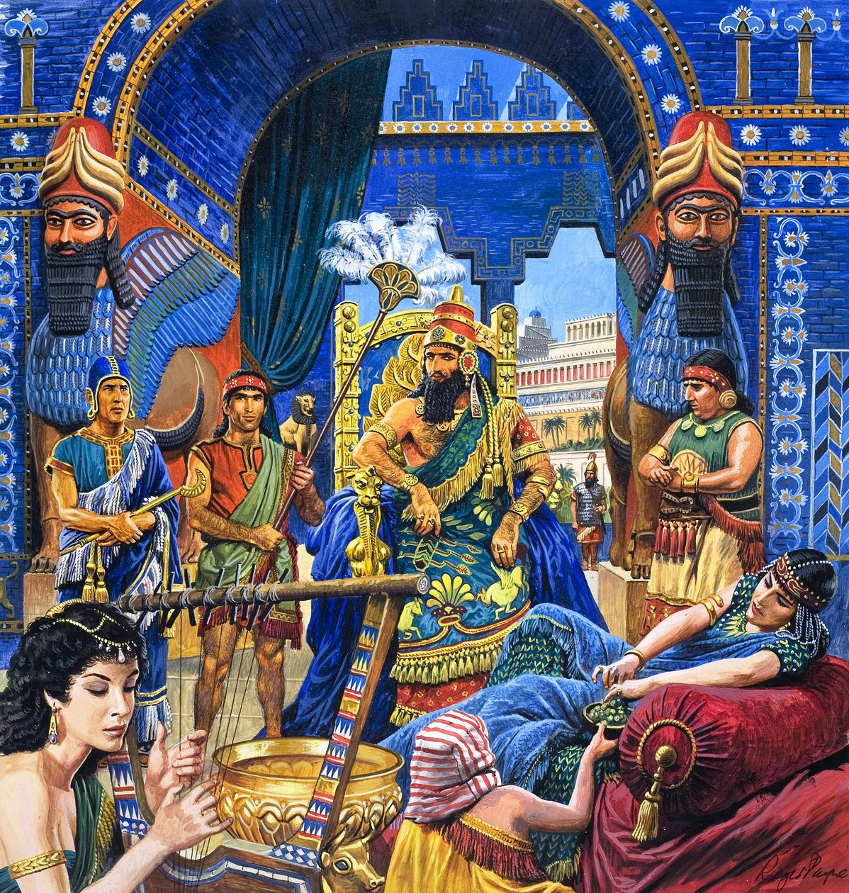 Last Days of Greatness, de "Babylon the Mighty" (guache sobre papel) de Roger Payne