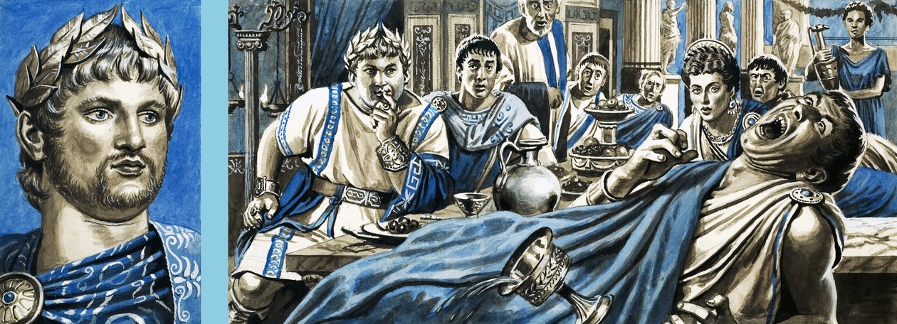 Retrato de Nero e Nero a assistir à morte de Britânico de Roger Payne