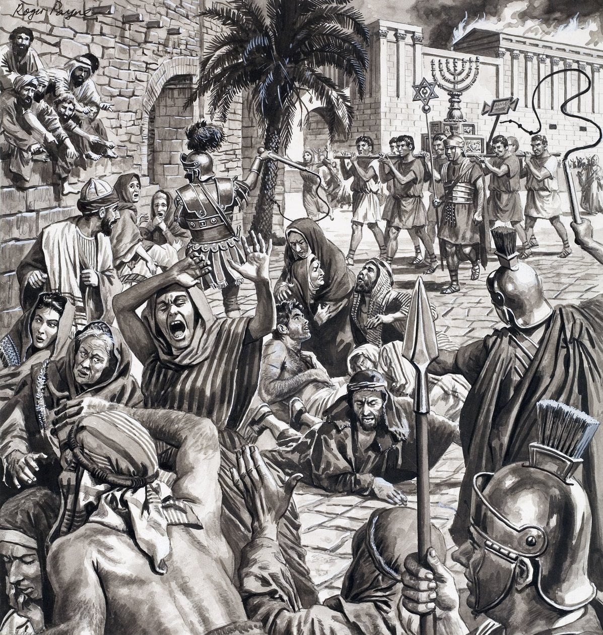 O Agricultor Combatente, de "Mestres de Roma" (guache sobre papel) de Roger Payne