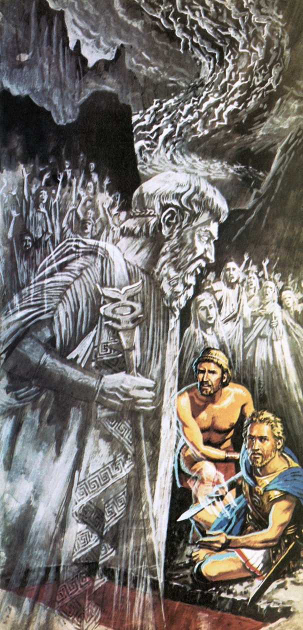 Tiresias avisa Odisseu sobre o futuro de Roger Payne