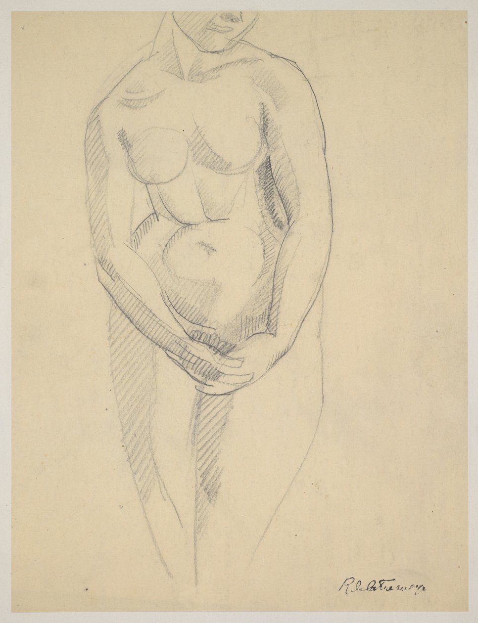 Nu com as mãos cruzadas de Roger de La Fresnaye