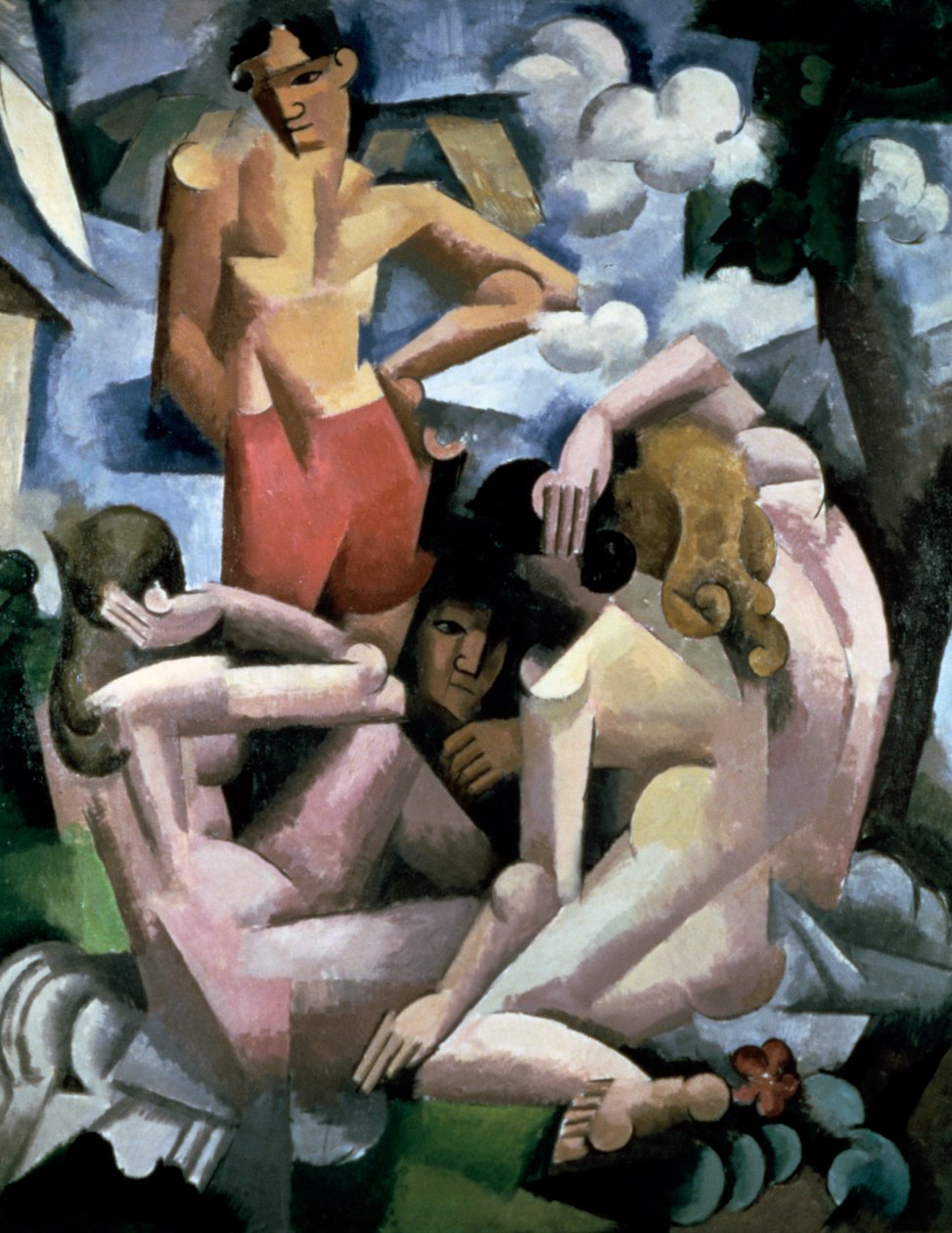 Os banhistas, 1912. de Roger de La Fresnaye